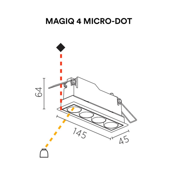Prolicht, Indoor lighting, Light Project, Magiq with micro-dot, Ceiling, Recessed, Trimless